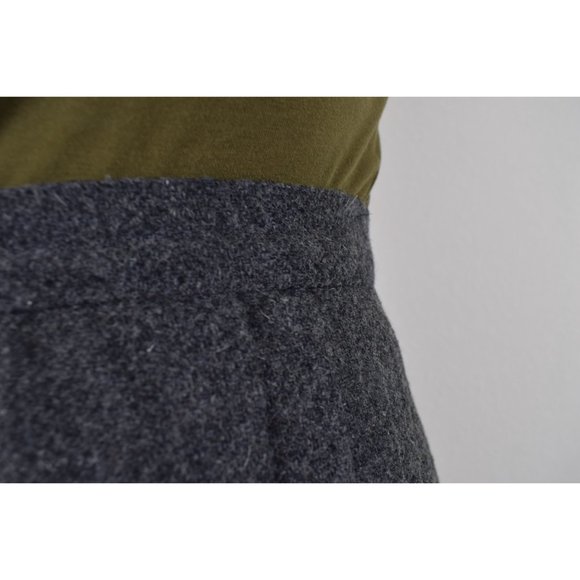 Vintage 80s Charcoal Gray Wool combo Midi Skirt size 8 | 27 waist - Picture 9 of 9